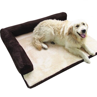Cama para perro extraíble, camas grandes para perros, casas de Material suave, nido para mascotas, sofá de Caseta de perros, alfombrilla para cachorro, perro, gato, , Bet S/M/L/XL: coffee / 70x55x15CM