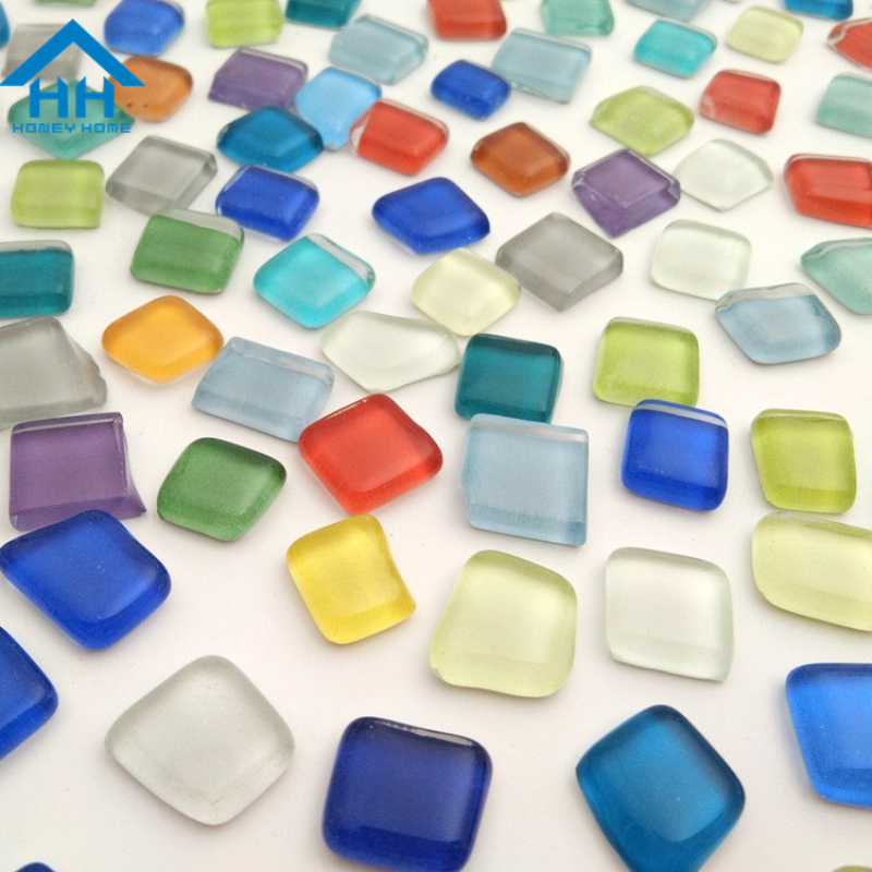 100g Irregolare Mosaico FAI DA TE Che Fanno Piastrelle Arcobaleno Pietre Della Caramella Tessere di Mosaico di Arte Artigianato di Vetro Trasparente Tessera Decorazione del Giardino