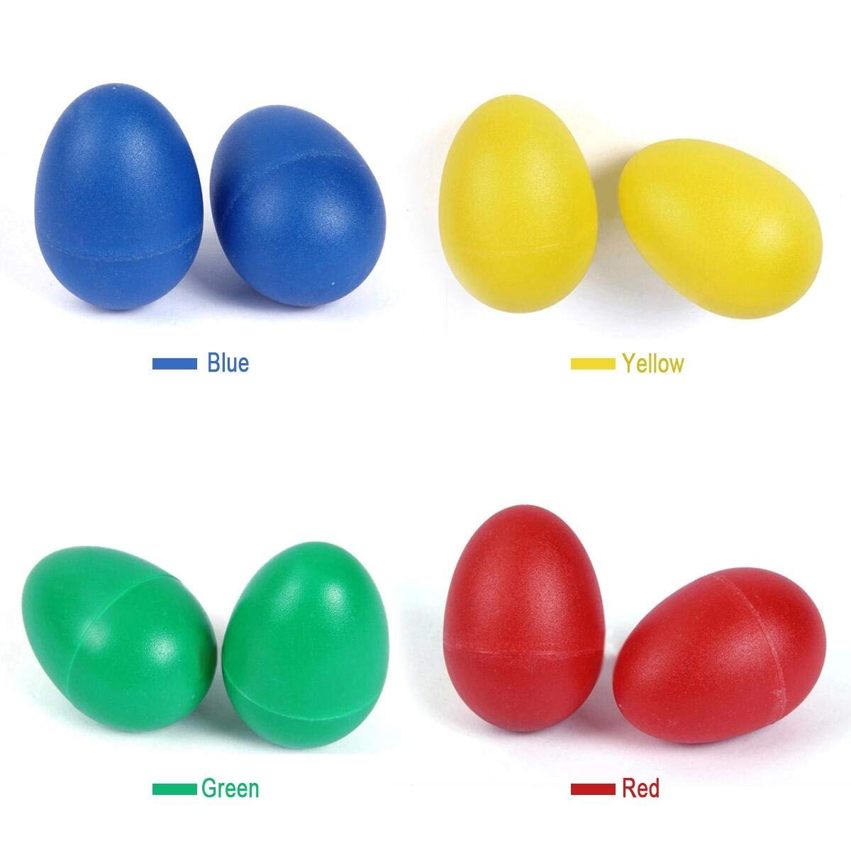 ABGZ-20pcs agitador de huevos de plástico Musical agitador de huevo con 4 colores para niños Maracas huevo percusión Juguetes