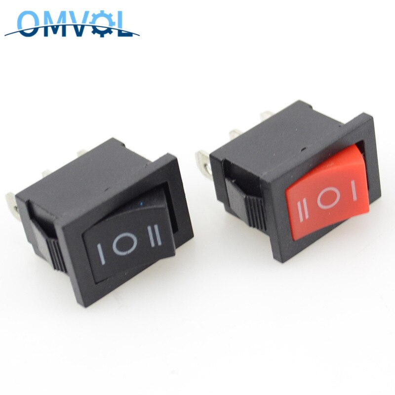 5PCS 3-position rocker switch 3 pins on off on snap switch: MULTI