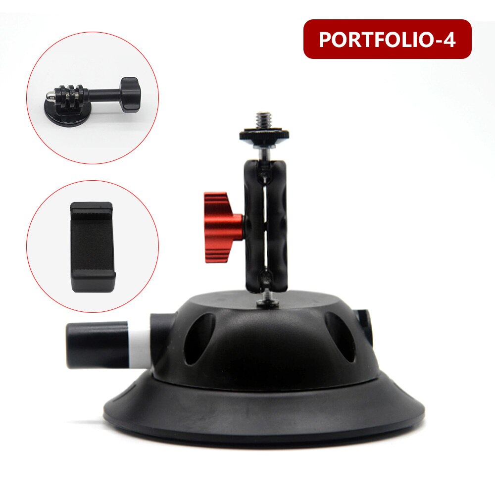 Glas saugnapf Aktion kamera Sport Nocken Stativ Halterung für Auto rekord Halfter stehen Halterung für gopro Held8 7 6 5 zubehör: Portfolio-4