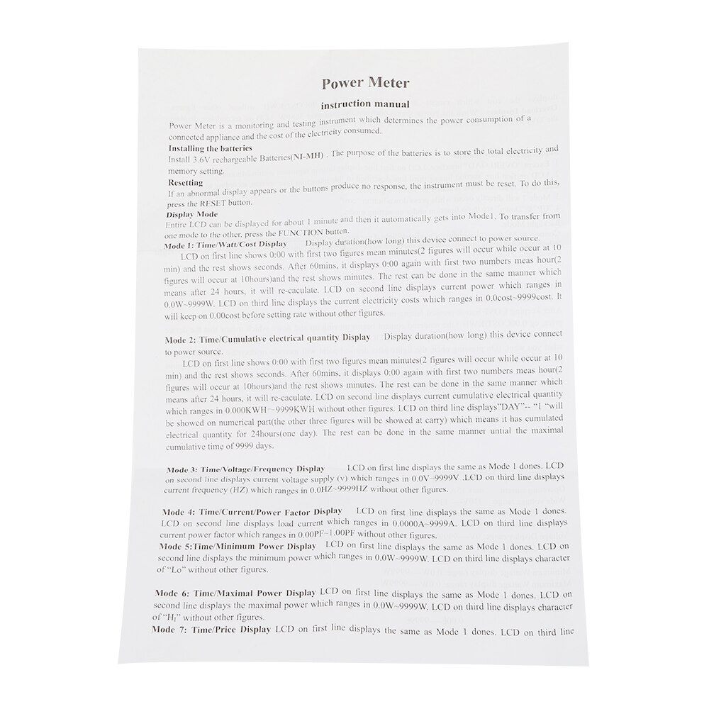 Huishoudelijke Power Meter Meten Outlet Socket Elektriciteit Usage Monitor