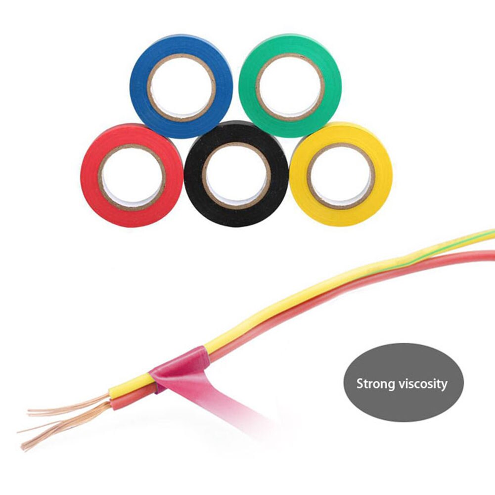 9m PVC Waterproof Self- Adhesive Electric Tape Electrician Wire Insulation Flame Retardant Plastic Tape Electrical High Voltage