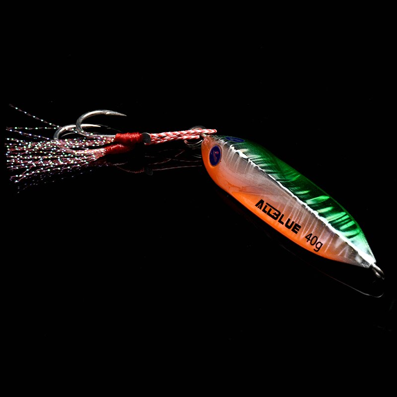 ALLBLUE SEABLUE Metal Jig Spoon 25G 40G 60G Artificial Bait Shore Fishing Jigging Lead Fish Sea Bass Fishing Lure