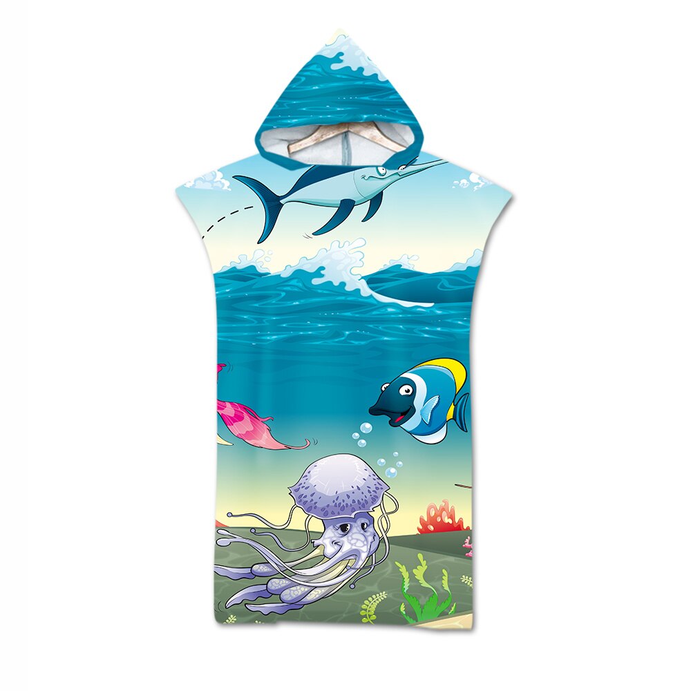 Blauwe Oceaan Dieren Walvis Schildpad Zacht Strandlaken Voor Kid Kinderen Sneldrogende Badhanddoeken Zwemmen Mantel: 5