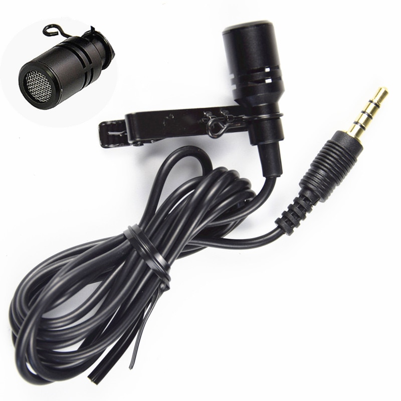 Mini Microphone Handle Metal 3.5mm Jack For Phone Laptop Studio Loundspeaker Mobile Phone Wired Tie Clip Condenser Microphone