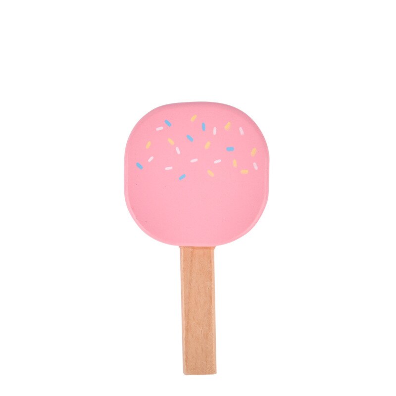 Wooden Ice Cream Pretend Play Food Kitchen Toys Educational Children Wooden Imitation Game for Kids Preschool Learn Montessori: Clear