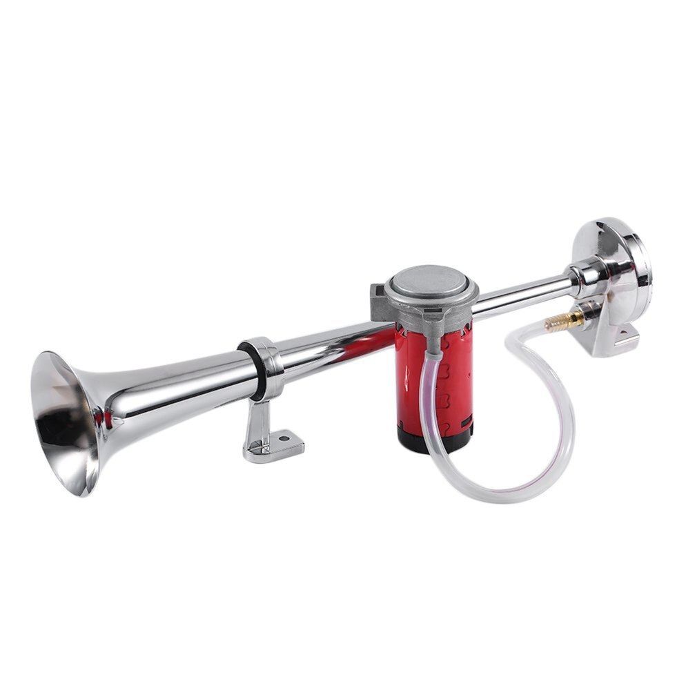 Aramox Electric Trumpet Horn, 12V/24V Single 1 Tube Trumpet Air Horn Speaker Kit 135db For Car Trucks Boats Truck