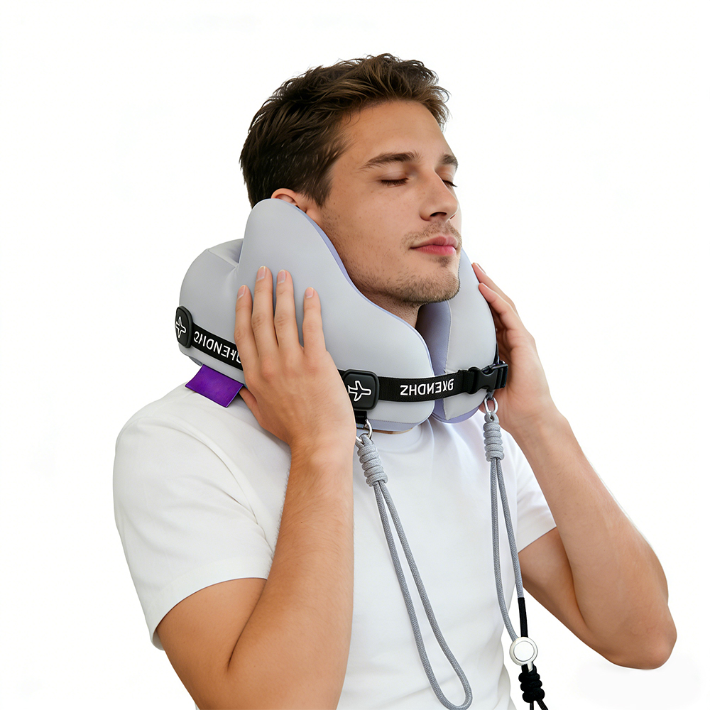 Neck-Protecting Soundproof Travel Neck Pillow Memory Foam Airplane Pillow for Head Support Ergonomic Home Flight Car: VIOLET