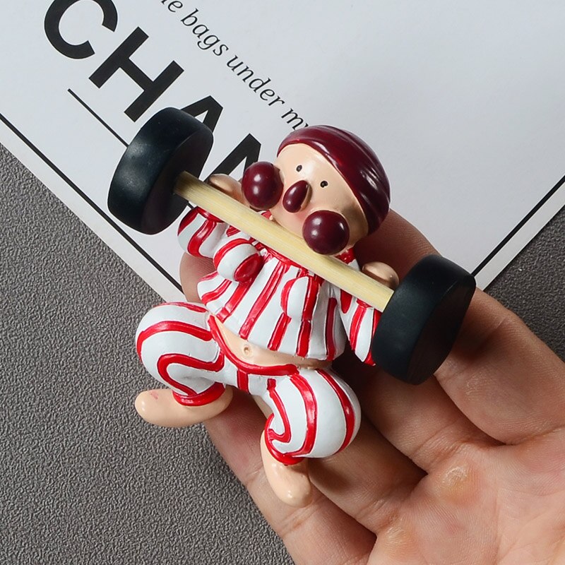 Cartoon Koelkast Magneet Leuke Europese Stijl Grappige Gewichtheffen Gewichtsverlies 3D Resin Magneten Decoratie Koelkast