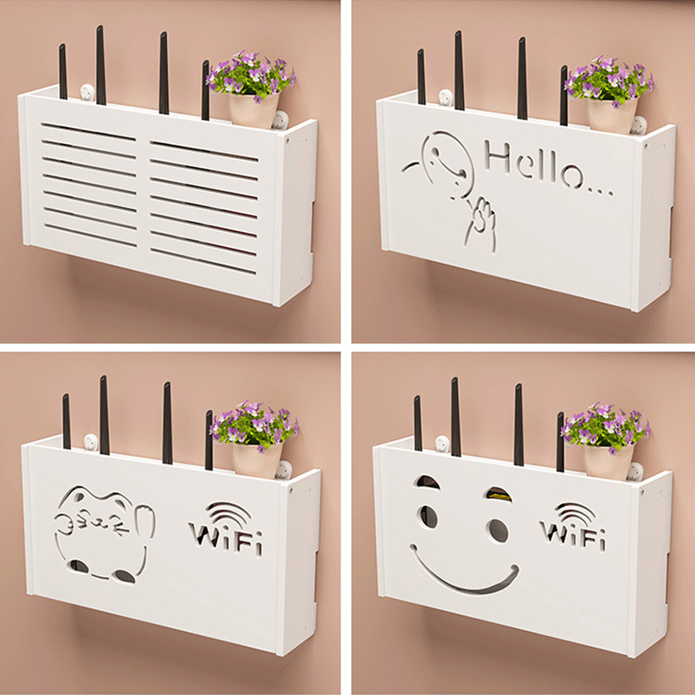 routeur Wifi sans fil boîte de rangement prise de salon Wifi décoration murale décodeur TV support câble organisateur d'alimentation
