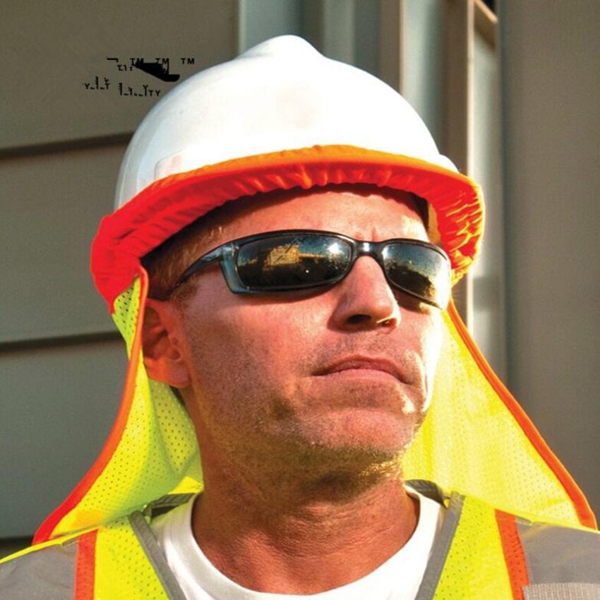 Hard Hat Neck Sun Shield for protection, Full Brim Mesh Neck Sun Shade Protector Fits Safety Helmets for Construction