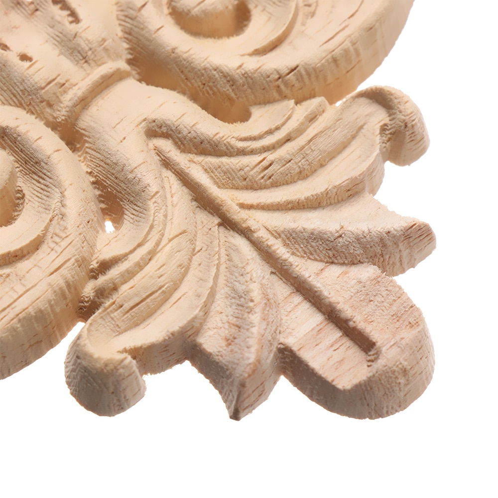 Figurines en bois sculpté à motif Floral naturel, applique d'angle, meuble d'angle, décoration Unique, décoration
