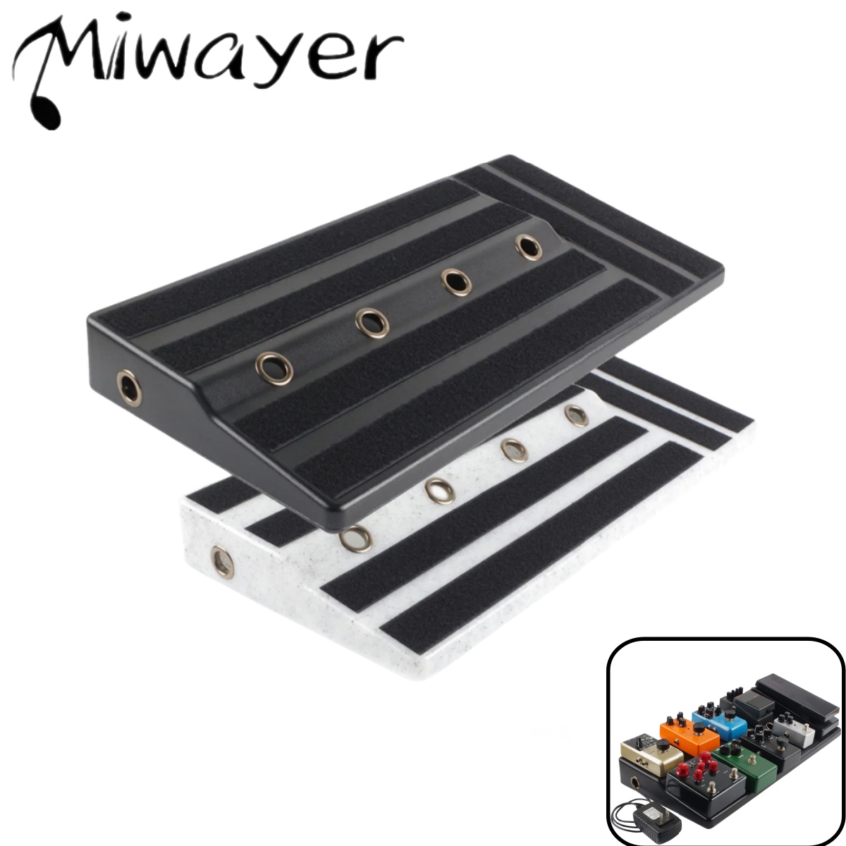 Big Size Guitar Effects Pedal Board Sturdy PE Plastic Guitar Pedalboard Case with Screwdriver Tape Guitar Pedals Accessories