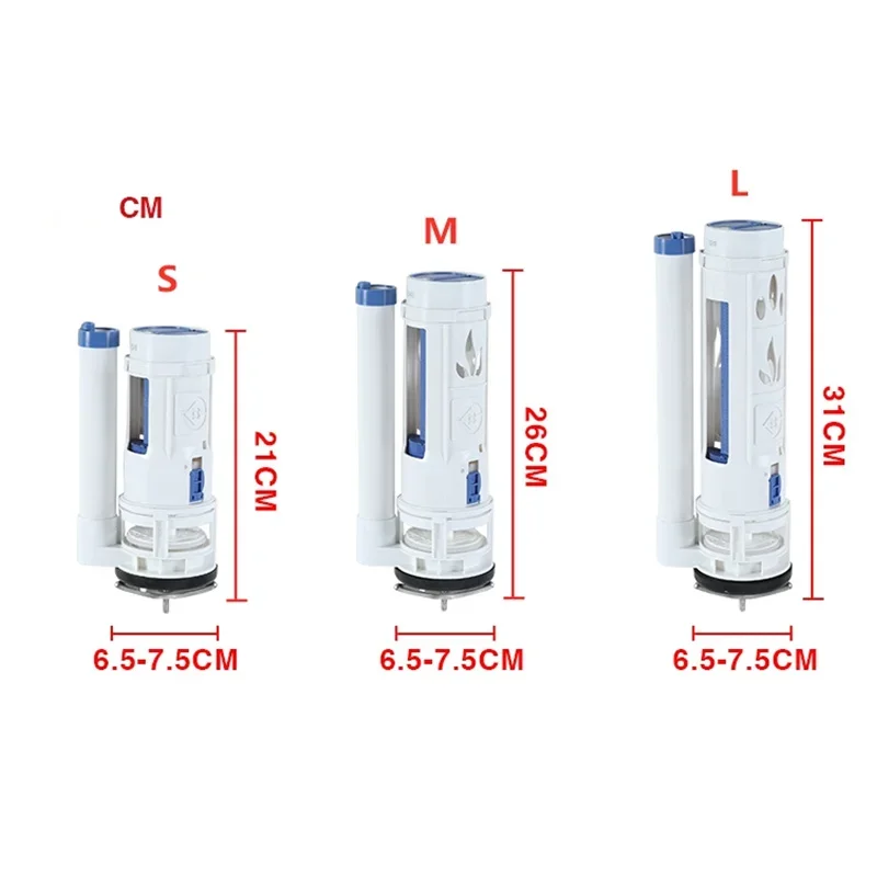 Valve de remplissage de toilette universelle, valve d'entrée et de sortie, pompe, raccords de réservoir d'eau, ensemble de boutons de toilette, accessoires de bain