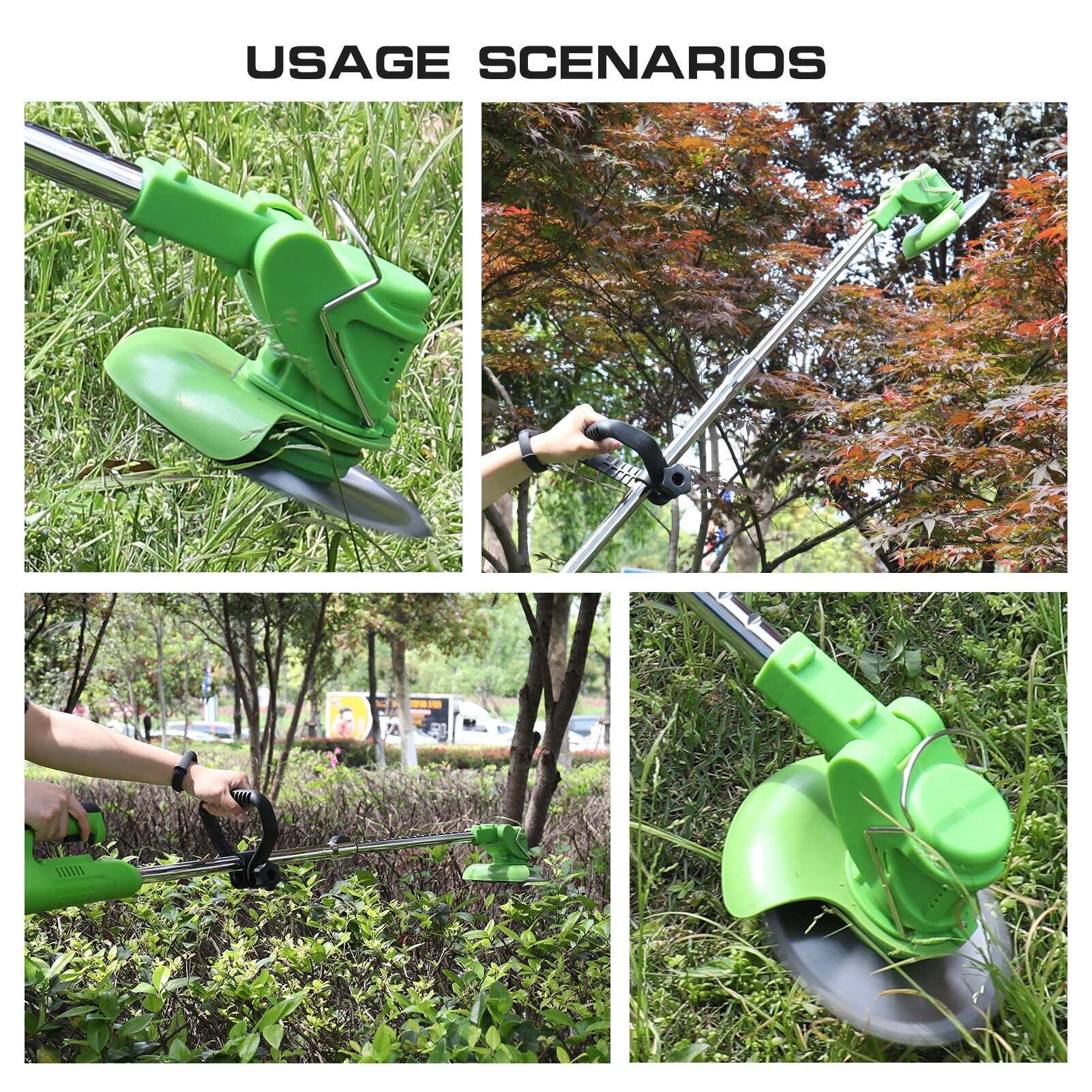 Electric Lawn Mower Rechargeable Li-ion Battery Cordless Grass Trimmer Auto Release Household Garden Home Trimming Machine
