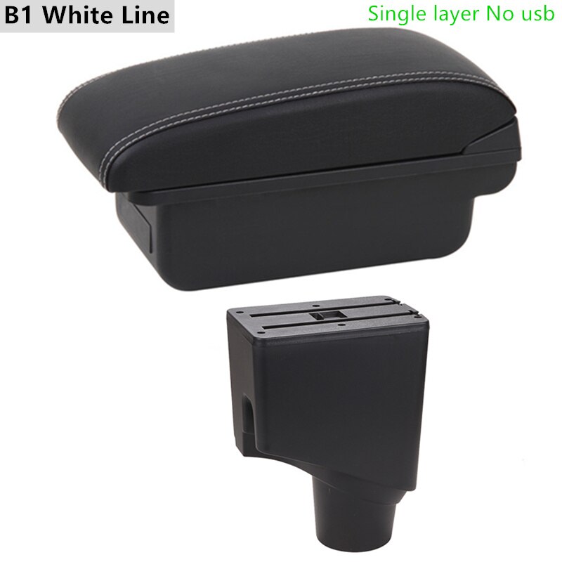 Bracciolo Auto Compatibile con Nissan JUKE Dal 2010 al 2019 Console Centrale USB In Pelle Nero