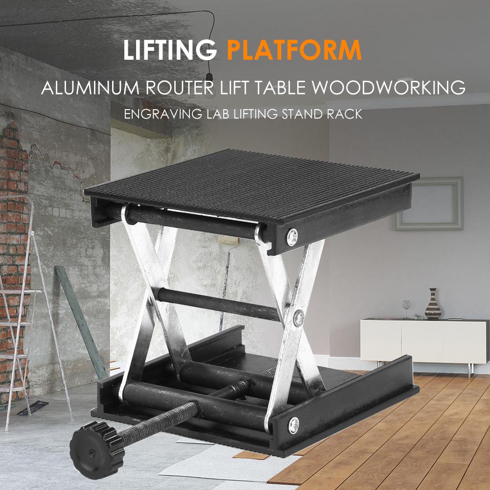 Enrutador de aluminio, mesa elevadora, grabado en madera, soporte de elevación de laboratorio, soporte de elevación, taladro ajustable, Mini Mesa, herramientas de carpintería