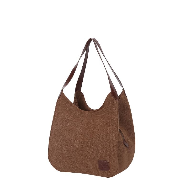 Bolsas de luxo bolsas femininas designer nova lona bolsa selvagem arte simples coreano ombro compartimento casual: brown