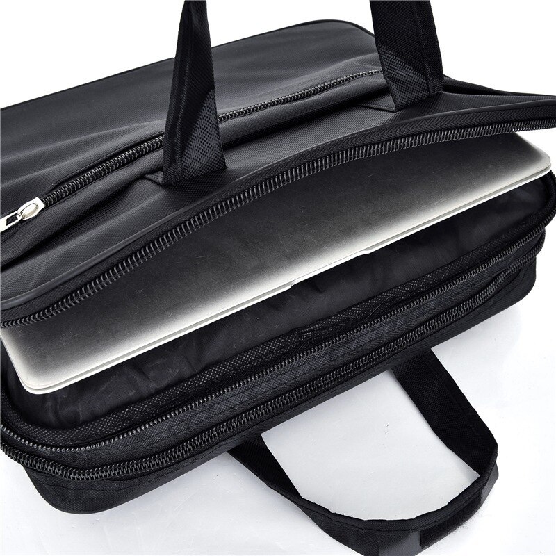 Top vender moda portátil superior-lidar com sacos de computador com zíper ombro portátil simples sacos de negócios maleta casual homem preto bolso