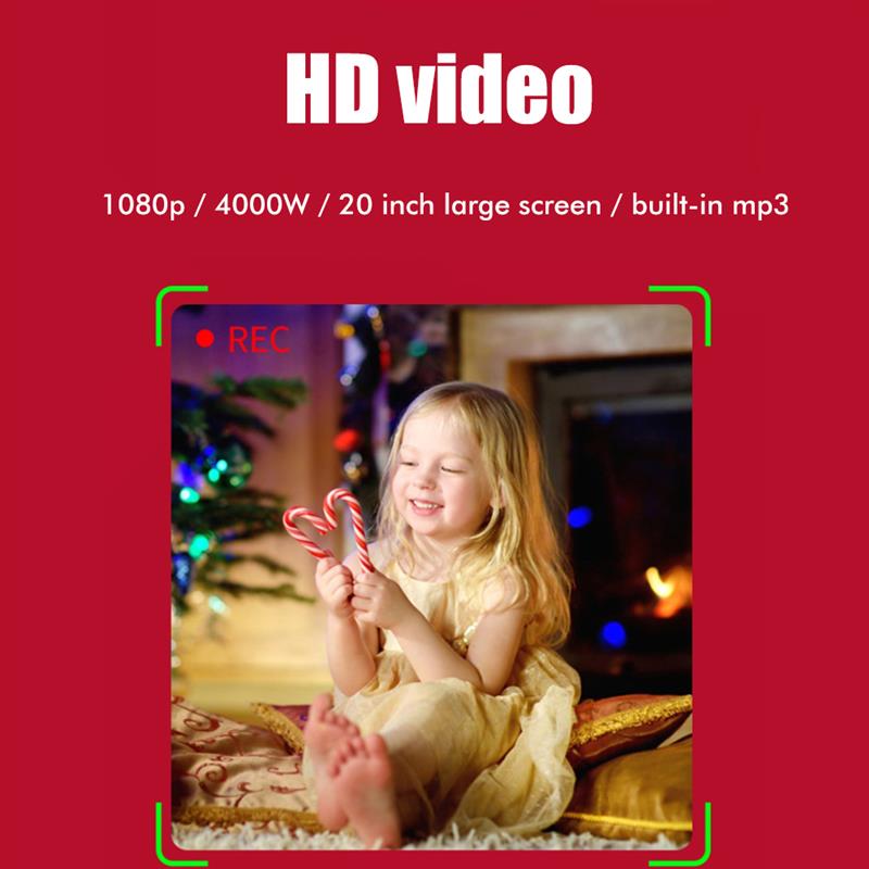 1080P Draagbare Digitale Video Camera X16 2 Inch Mini Kerstman Kinderen Kids Digitale Camera Kerstman Voor Achter Dual camera &#39;S