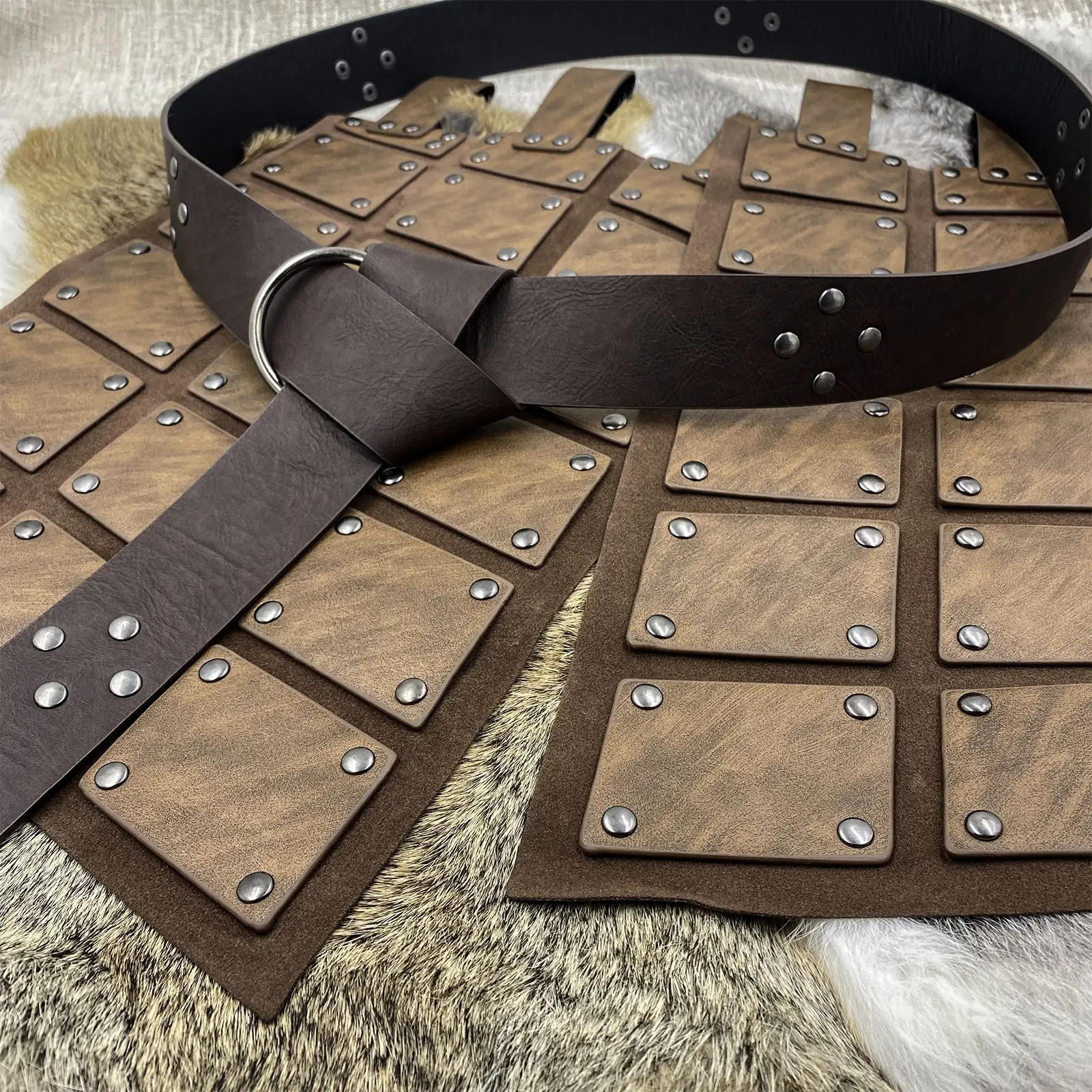 Römische Legion Gladiator Kampfgürtel Rock Männer Frauen Steampunk PU Leder Rüstung Mittelalter Griechisch LARP Cosplay Kostüm