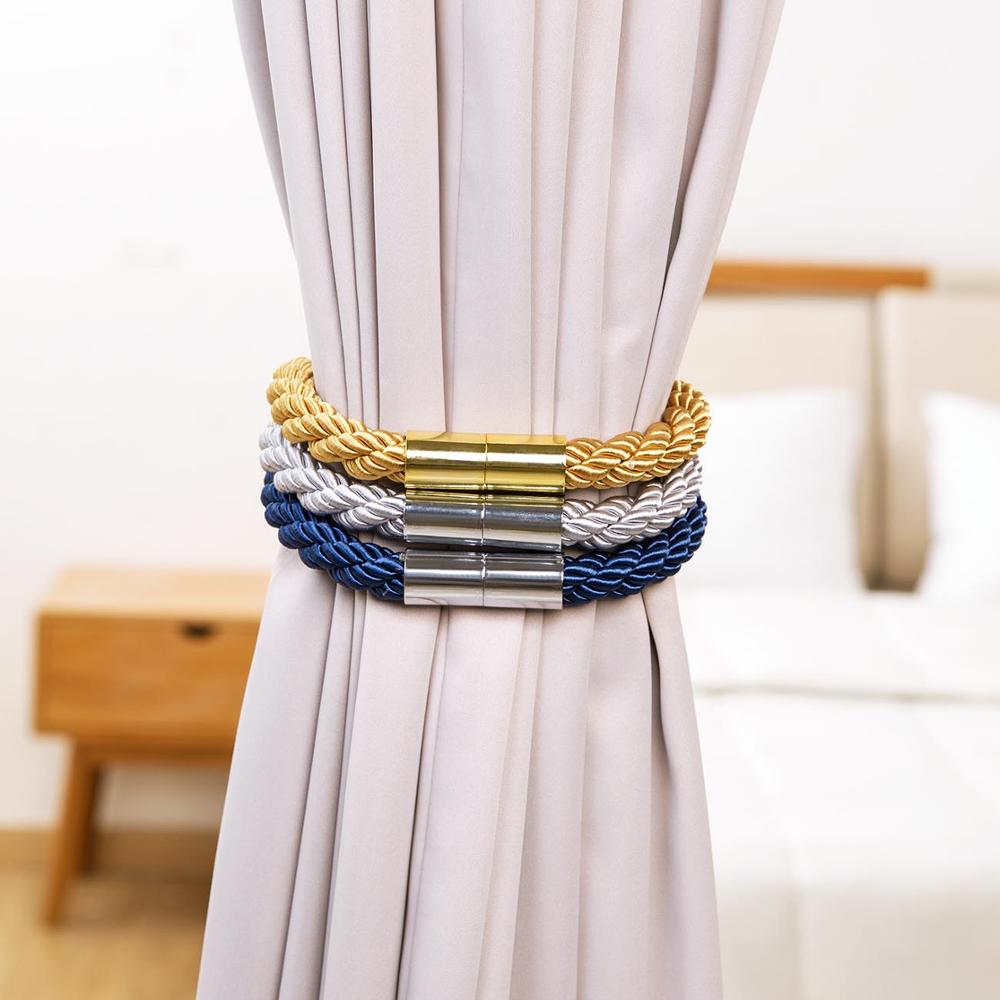 2 Stuks Magnetische Gordijn Clip Gordijn Houders Tieback Buckle Clips Opknoping Gesp Tie Terug Accessoire Gordijn Home Decor
