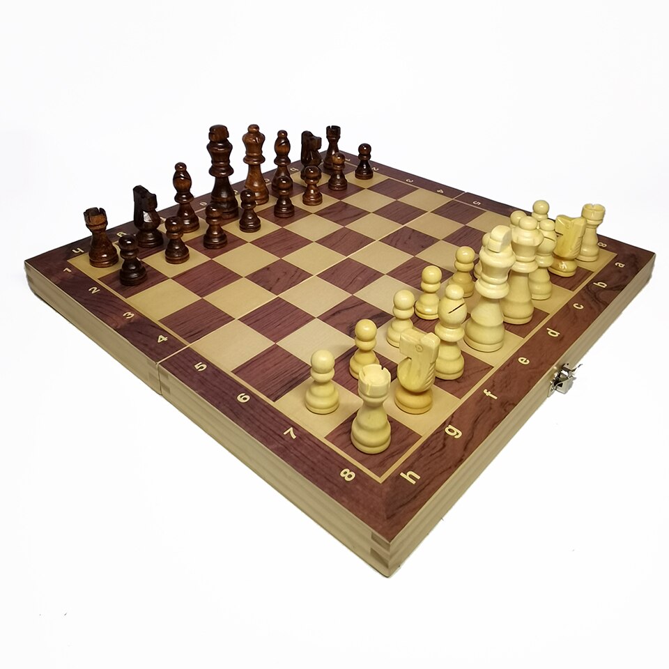 High-end 4 Queens Magnetic Chess Game Wooden Chess Set Chess Pieces Foldable Wooden Chess Board Toy I157