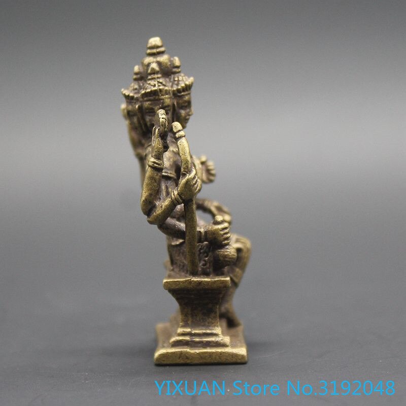 Brons Erawan Boeddha Kleine Decoratie Messing Antieke Nepal Tantrische Boeddha Acht-Gewapende Bronzen Boeddha Vierarmige Guanyin Antieke