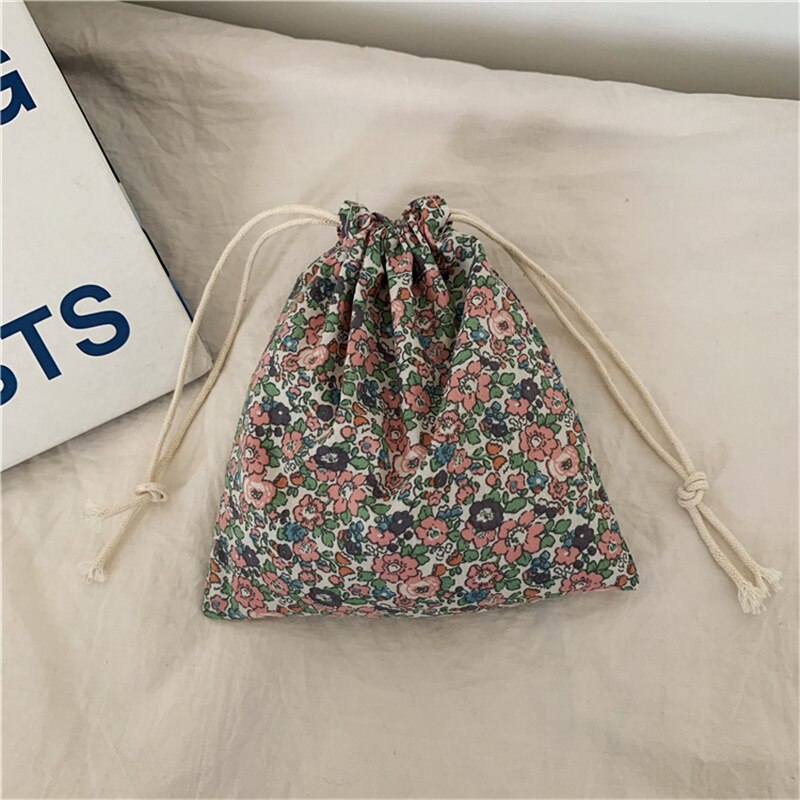 Retro Stijl Bloemen Opslag Tasje Vrouwen Afwerking Opslag Pouch Leuke Make-Up Tas Kerstcadeau Snoep Sieraden Organizer