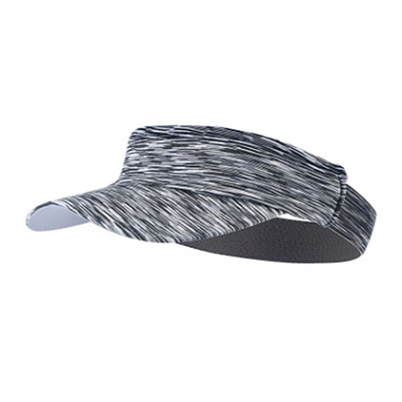 Summer Sports Visors Striped Sunshade Beanie Hat Elastic Unisex Hollow Cap for Hiking Camping Running Tennis: GY