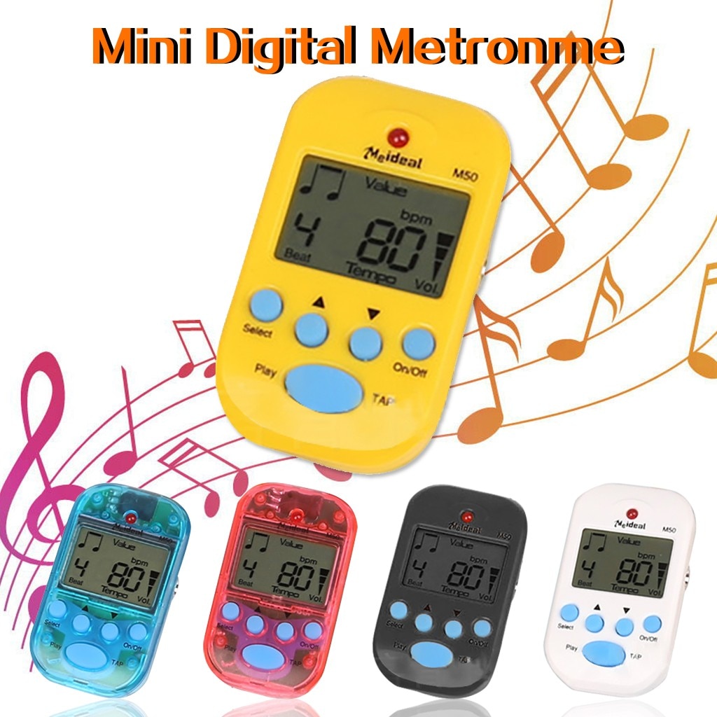 Meideal Digital Beat Machine Clip-On Pocky Elektronische Lcd Digital Beat Tempo Mini Metronoom Zwart Gitaar Onderdelen & Accessoires # D