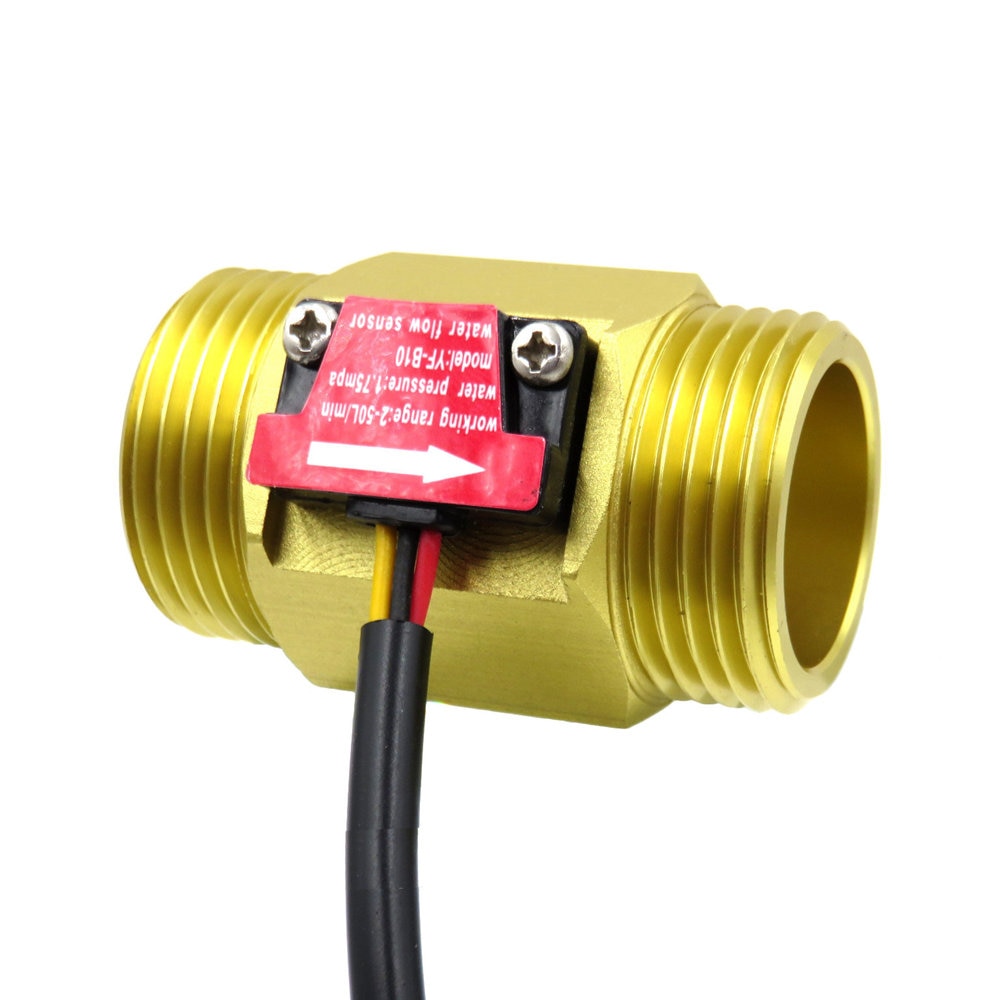 Yf -b10 g1 messing flow sensor 5v 3-50 lpm 1 inch turbine flowmeter sea zhongjiang sea dijiang