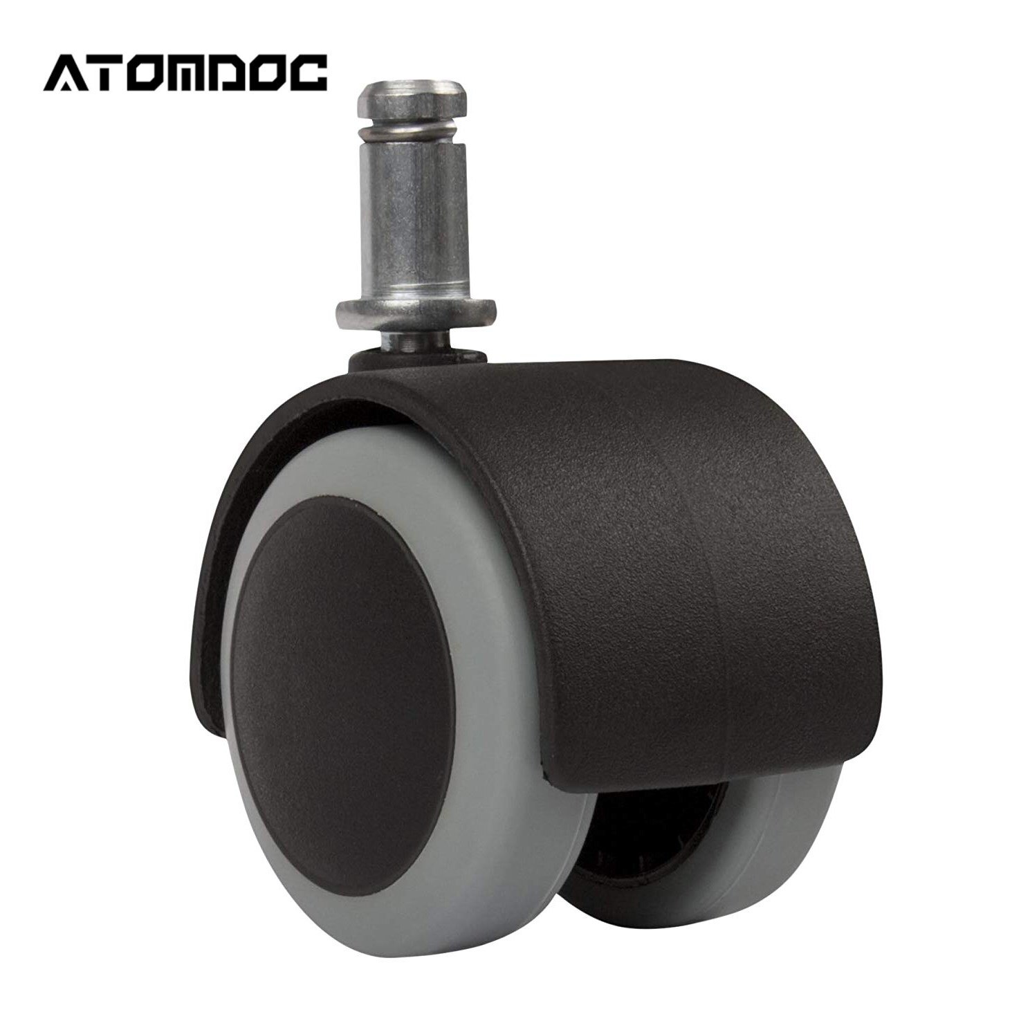 ATOMDOC 2" 5 Pcs Universal Caster Office Chair Furniture Caster 360 Degree Chair Wheel Black&White Diameter 50mm