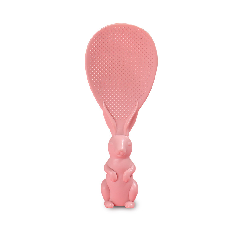 Leuke Vorm Pp Plastic Lepel Rijst Huishoudelijke Konijn Smiley Non-stick Rijst Lepel Keuken Items Creatieve Rijst Spatel Serveren lepel: Pink