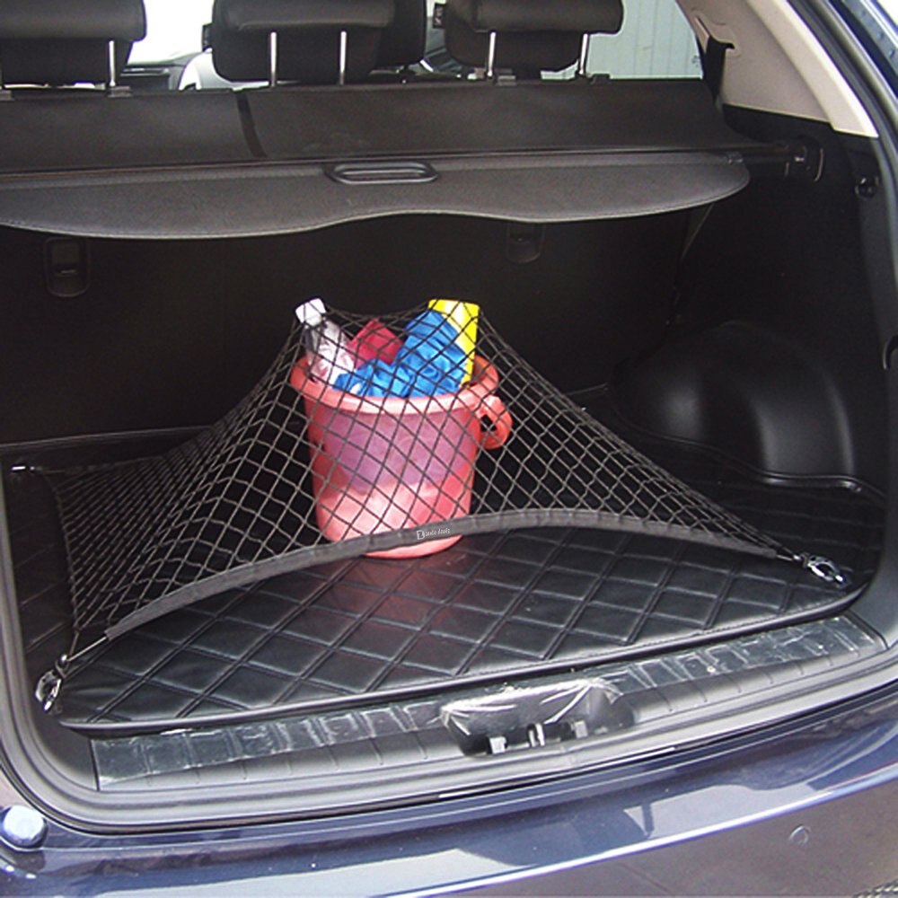 Universele Auto Kofferbak Boot Organizer Pocket Cargo Auto Netto Mesh Elastische Bagage Opslag W/4 Haken