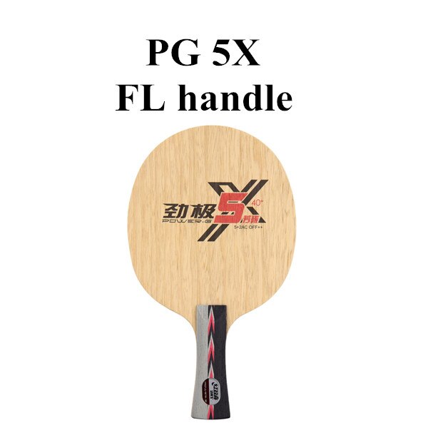 Dhs power -g 5x pg5- x  pg 5 x bordtennisblad arylat carbon alc racket ping pong flaggermus: Pg 5x fl håndtak