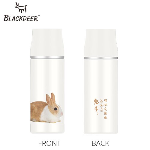 Blackdeer Buitensporten Fles Thermos Beker Met Handvat Dubbele Laag 316 Roestvrij Seel Pixel Dier 3D Thee Water Thermoskan: rabbit