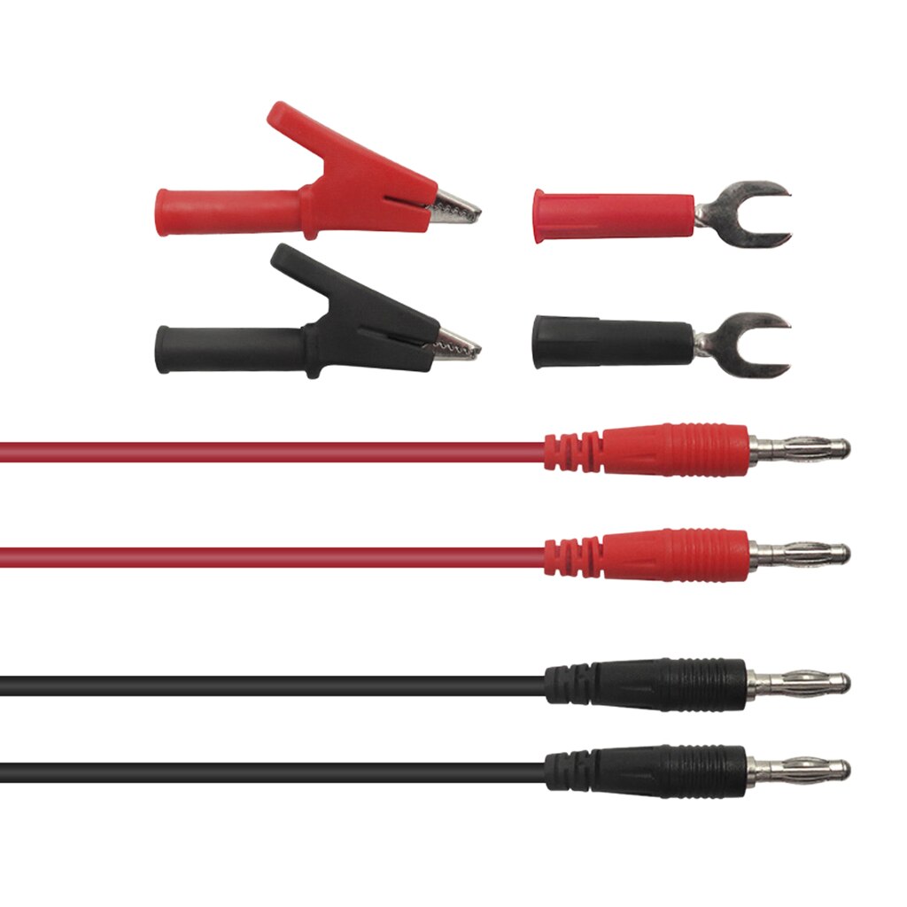 Electronic Test Leads Kit, Digital Multimeter Leads with Alligator Clips Replaceable Multimeter Probes Tips Set of 6