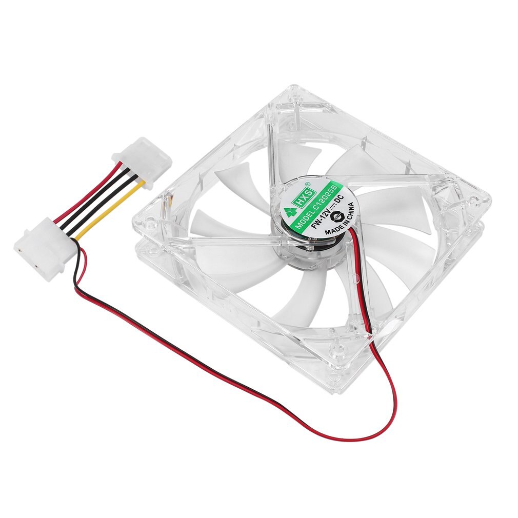 PC Computer Fan Quad 4 LED Light 120mm PC Computer Case Cooling Fan Mod Quiet Molex Connector Easy Installed Fan 12V: Default Title