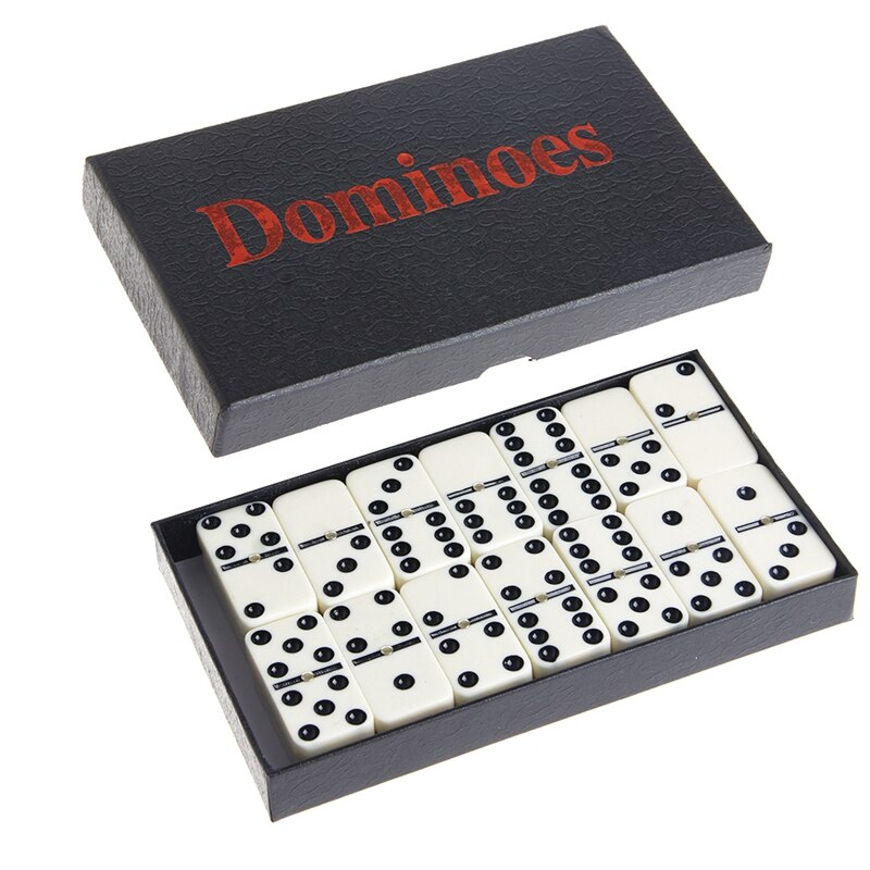 Juego de dominó con caja de madera/dominó de viaje de 28 Uds Ideal para niños