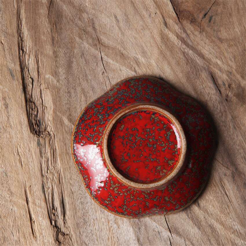 Kneden Hand 9.5X2X5.5Cm Magic Rode Jdz China Hard Keramische Kung Fu Thee Set schotel Aardewerk Mode Europese Koffie Schotel