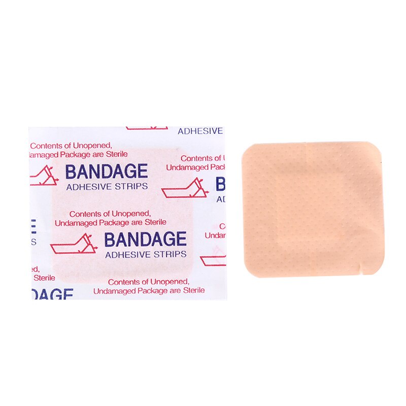 10 stk vandtæt hudfarve firkantet båndhjælpestøtte klæbende bandager til udendørs sårlukning babypleje