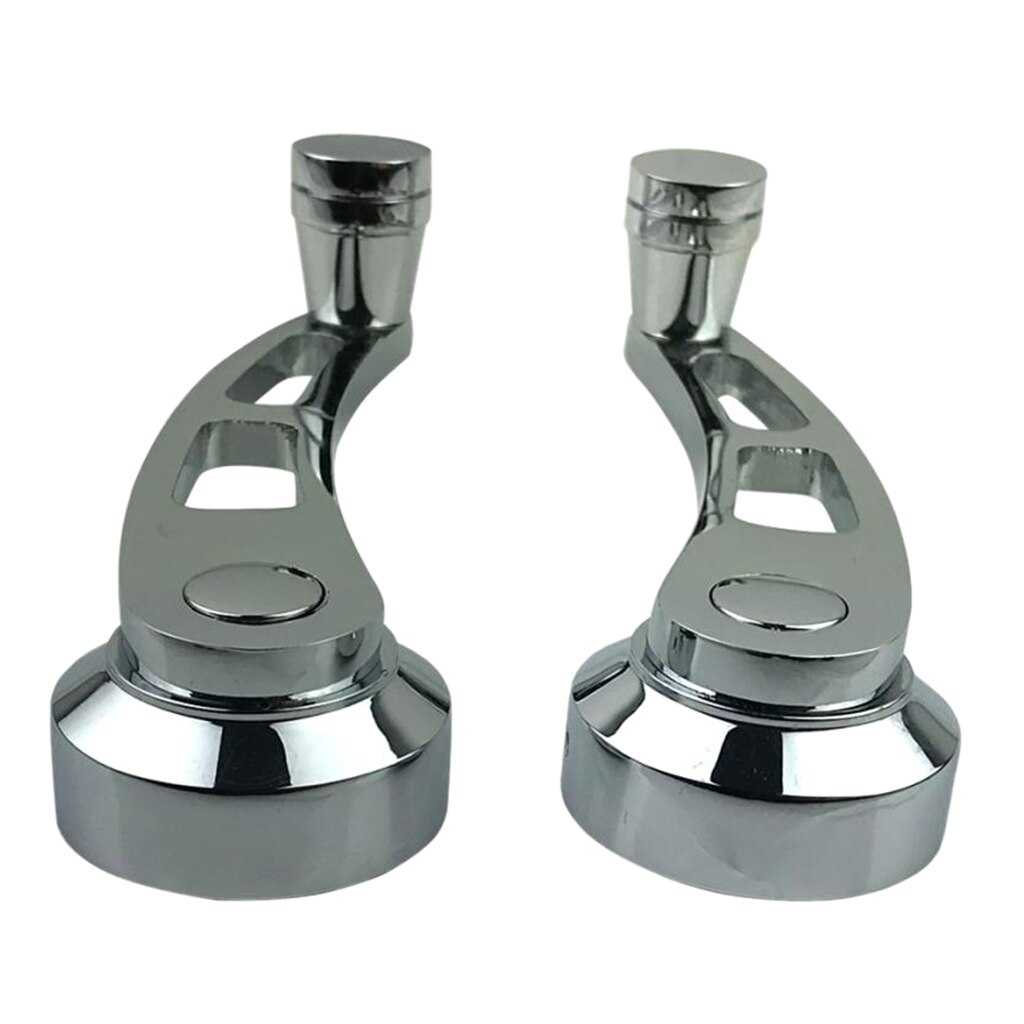 1 Pair Chrome Billet Aluminum Window Crank Handle Kit 4-1/4 Universal Manual Door Window Crank Handle Set Easy Installation