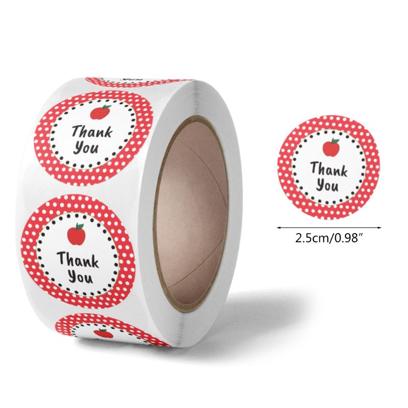 500 stk hjerte takke klistermærker segl etiket til lille butik bryllup pakke: 09
