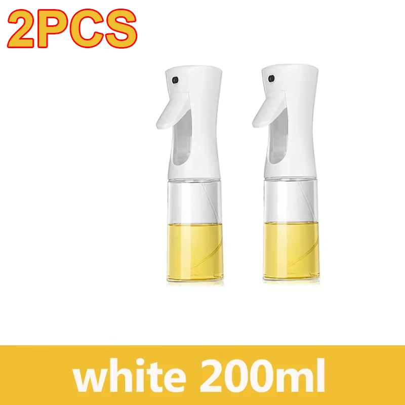 200/300/500 ml oliespuitfles BBQ koken olijfolie spuit plastic bakolie spray lege fles azijnfles of olieborstel: Beige