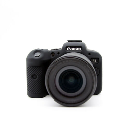 Étui en Silicone pour appareil photo Canon EOS R6, housse de protection pour appareil photo sans miroir: Black