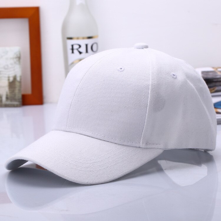 Black Cap Solid Color Baseball Cap Snapback Caps Casquette Hats Fitted Casual Gorras Hip Hop Dad Hats For Men Women Unisex: white