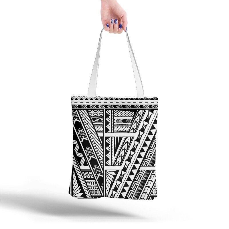 Lerret tote bag shopping reise kvinner øko gjenbrukbare skulder shopper vesker harajuku høy kapasitet shopping bolsa: Stil 2