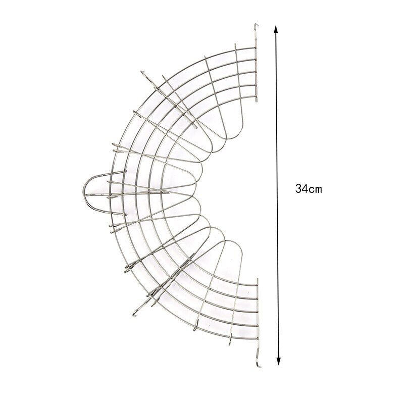 Multi-function Frying Oil Filter Rack Stainless Steel Semicircle Steaming Drain Oil Holder Kitchen Cooking Foldable Gadgets: N34